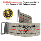 Transfer Belt - 2 for 1 Physical Therapy Gait Belt with Metal Buckle. 60 inch Beige Plus a Bonus 70 inch Black Strap. Never Worry About Having The Wrong Size Or Equipment Again.