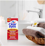 CLEAR EYES Maximum Redness Relief Eye Drops | Relieves Drying, Burning & Irritations | 0.5 Ounce per Box | 6 Boxes Total