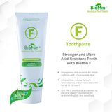 BioMin F Toothpaste - Helps Strengthen & Protect Enamel, Provide Relief to Sensitive Teeth - 75ml Mild Minty Flavour Fluoride Toothpaste for Adults & Kids - Suitable for Vegans, Not Tested on Animals