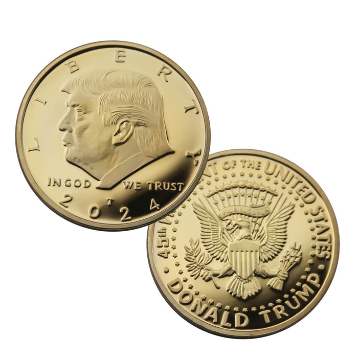 2024 Trump Commemorative Coin 47th President Metal Gold Color Coin Gift 40mm