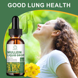 Mullein Drops for Lungs, Mullein Leaf Extract 1000MG for Respiratory, Immune & Digestion Support, with Quercetin, Marshmallow, Elderberry, Black Cumin Seed, Bromelain, Non-GMO, Vegan, 2 Fl Oz