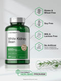 Horbaach White Kidney Bean Extract Capsules | 6000mg | 400 Count | Non-GMO & Gluten Free