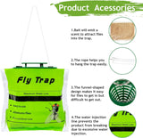 8 Pack Fly Bag with Bait, Fly Traps Outdoor, Effective Fly Killer, Hanging Mosquito Catcher for Indoor/Outdoor Family Farm, Orchard