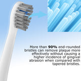 Flossing Toothbrush Head Replacement, 3 Count, Compatible with Water-pik Sonic Fusion / 2.0 SF-01, SF-02, SF03 & SF-04 Tooth-Brush and Water Flosser Combo Brush Heads (Full Size, White)