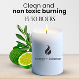 Natur IX Candle for Home, Sage & Bergamot Candles, Energy & Balance Non-Toxic Candle, 50 H Long Lasting, Aromatherapy Natural Soy Candle, Cleansing Luxury Candle, Gift Box, 8.3oz