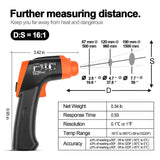 Non-Contact Digital Infrared Thermometer-BTMETER 980G High IR Laser Temp Gun for Kitchen Cooking Grilling Automotive with 16:1 of Distance Spot Ratio Backlit(-58℉-1292℉)(NOT for Human Temp)