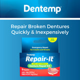 Dentemp Repair Kit - Repair-It Advanced Formula Denture Repair Kit - Denture Repair Kit Repairs Broken Dentures - Denture Repair to Mend Cracks & Replace Loose Teeth…