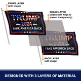 Trump 2024 Flag 3x5 Ft - 3 Ply Trump Flag 2024 Double Sided - Take America Back Flag - Bright Vivid Colors Donald Trump Flags 3x5 Outdoor - Indoor Outdoor Trump Banner - Trump Merchandise 2024