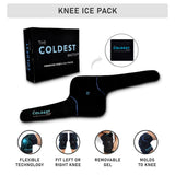 Coldest Knee Ice Pack Wrap, Hot and Cold Therapy - Reusable Compression for Meniscus Tear, Injury Recovery, Sprains, Swelling, Ice Packs after Surgery, Rheumatoid Arthritis, Icy Cold Brace - 2 Pack