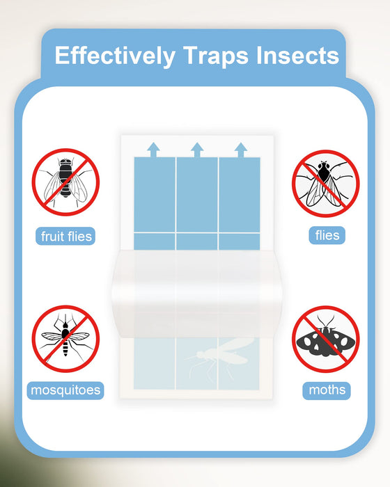 24 Pack Refills Glue Cards for Dynatrap DT3009 DT3019 DT3039 and Gardner Flyweb Classic Indoor Insect Mosquito Trap Refills Sticky Cards Replacement Glue Cards