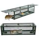Humane Animal Live Cage Rat Cage Trap with 2 Doors for Mice Hamsters Chipmunks Rodents Gopher Control 15.2"x4.9"x4.2".