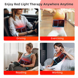 Red Light Therapy, Cordless Infrared Light Therapy Belt with Rechargeable Magnetic Controller, Portable Wireless Belt 660nm&850nm for Body Waist Back Leg Relax Muscle Pain Relief (Upgrade)