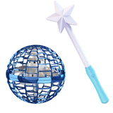 ATHLERIA Blue Flying Orb Ball with Wand,Cosmic Globe Hover Boomerang Mini Drones for Kids,Cool Gadgets Christmas Birthday Gifts Toys for Boy Girl Teens 6 7 8 9 10+ Year Old