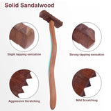 iGreely Solid Wood Back Scratcher, with Wider and Sharper Scraping Surface, Hard and Durable, Double Sided Scraper/Double Sided Hammer, Anti-Itch/Massage, Wooden Back Scratcher