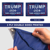 Trump 2024 Flag 3x5 Outdoor made in usa Double Sided 3ply Take American Back Heavy Duty President Trump Flags 2024 Donald Trump Flag 2024 Suitable for Indoor Outdoor Decorations