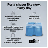 Braun Clean & Renew Refill Cartridges CCR, Replacement Shaver Cleaner Solution for Clean&Charge Cleaning System, Pack of 10