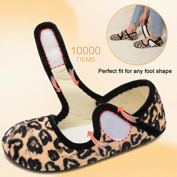 Barefoot Slippers Elderly Women Senior Mom Diabetic Slippers Slip On Woman's Slippers Indoor Bootie Slippers Women for Summer Fall Winter Size