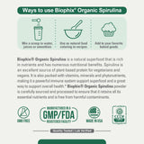 biophix Spirulina USDA Certified Organic Powder 2.2 lbs 1 kg - 100% Pure and Non-Irradiated - Mess-Free Container - Vegan - Non-GMO Superfood - Rich in Protein - Vitamins, Antioxidants and Fiber
