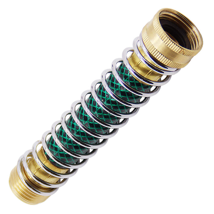 GARDEN Hose Extension Adapter Kink Protector Brass - Stainless Steel Coil Spring