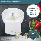 Kenekos - Mitnehmer geeignet für Bosch MUM4/MUM8 Küchenmaschine, ProfiMaxx 44, 45, 46, 47, MUZ8DS1, MUZ4DS2, MUZ4DS3, 00091027/091027, Quelle TurMix, Durchlaufschnitzler Flügel Antrieb Achse