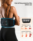 SHINE WELL Back Massager Belt Cordless, Red Light Therapy Massage Belt with 3 Heat Levels and Vibrating, Lower Back Massager FSA Eligible,Battery Powered