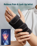 Tintol 2 Pack Wrist Brace for Carpal Tunnel Relief Night Moderate Support Splint for Typing Sleeping with a Metal Bar, Hand Brace Fit Right Left Hand for Tendonitis, Sprain, Arthritis, RSI