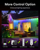 Lumary Permanent Outdoor Lights 100ft with 78 LED Lights, RGBAIWW Smart Eaves Lights IP65 Waterproof, Year-Round Outdoor Lighting for Halloween, Christmas, Holiday, Party, APP/Voice/Remote/Control