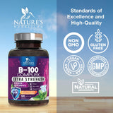 B Complex Vitamins with Vitamin B1 B2 B3 B6 B12 C & Folic Acid - Supplement for Energy, Immune, & Brain Support - Super B Vitamin Complex for Women & Men, Made with Folate - 120 Vegetarian Capsules