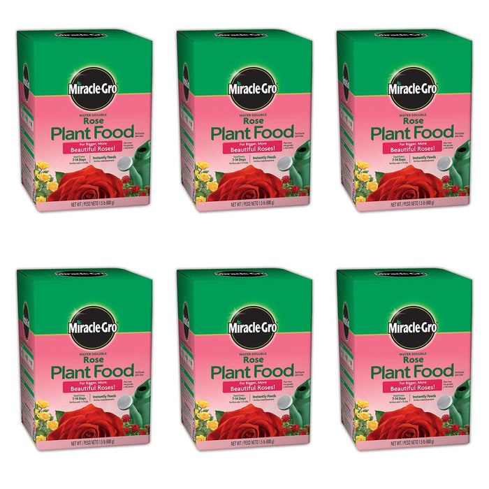 Miracle-Gro Rose Plant Food Rose Fertilizer (6 Pack), 1.5 lb