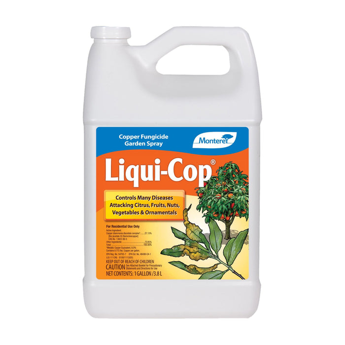 Monterey - Liqui-Cop - Copper Garden Spray Fungicide for Disease Prevention - 1 Gallon Concentrate