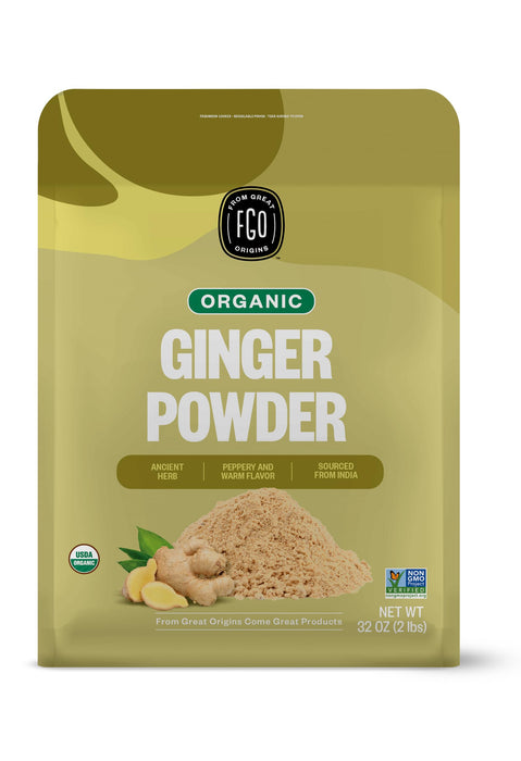 FGO Organic Ginger Powder, Imported from India, 32oz, Packaging May Vary (Pack of 1)