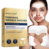 Insutam Forehead Wrinkle Patches for Anti-wrinkles: Smile Line Remover Pads - Overnight Lift Lines Treatment 12prs