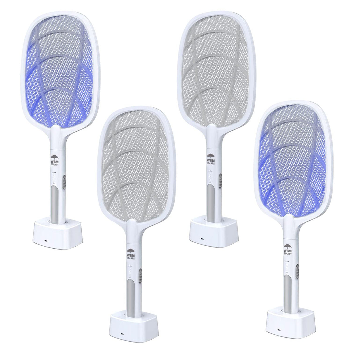 Trap Racket 2 in 1 Electric Bug Zapper, Mosquitoes Trap Lamp & Racket, USB Recharg