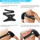 Shoulder Stability Brace with Pressure Pad by Babo Care - Light and Breathable Neoprene Shoulder Support for Rotator Cuff Dislocated AC Joint Labrum Tear Shoulder Pain Shoulder Compression Sleeve