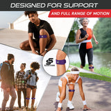 Sleeve Stars Patellar Tendon Support Strap Osgood Schlatter Knee Brace for Youth, Women & Men, Swedish Brand Patella Knee Strap for Arthritis & Pain, Kids Knee Brace w/ 3 Lengths (Dark Purple)