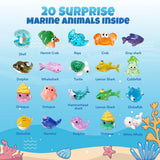 Bath Bombs for Kids with Surprise Inside, 20 Pack Kids Bath Bombs with Bath Toys, Natural Bath Bombs with Sea Animals Inside, 2023 Christmas Advent Calendar for Kids, Stocking Stuffers for Kids…