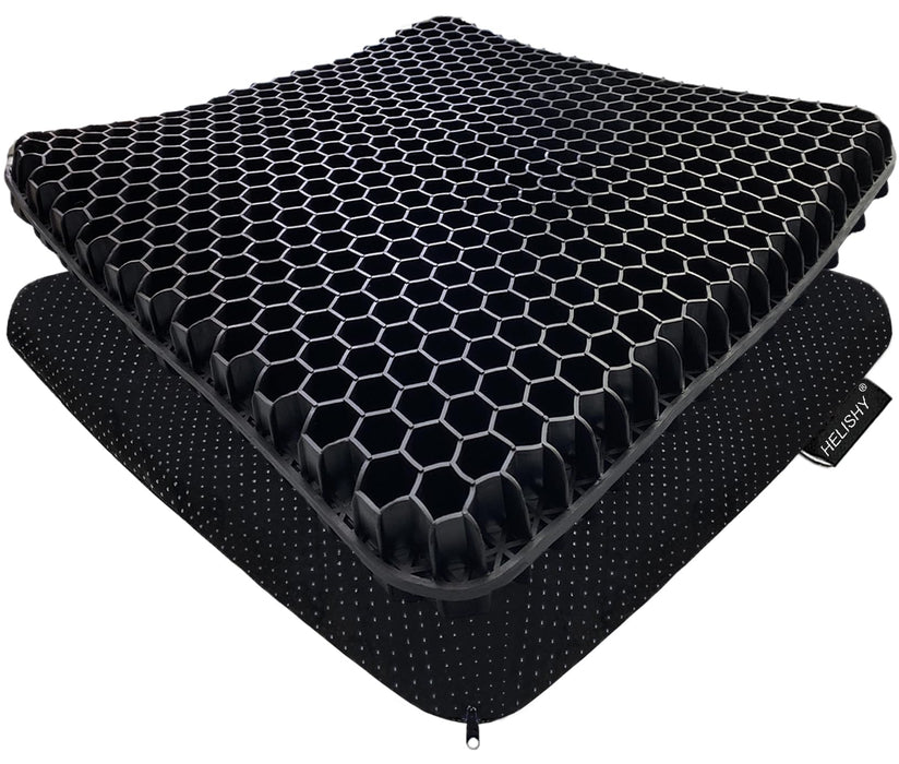 Gel Seat Cushion for Long Sitting Pressure Relief - Non-Slip Gel Chair Cushion for Back, Sciatica, Tailbone Pain Relief - Seat Cushion for Office Desk Chair, Car Seat – Wheelchair Cushions