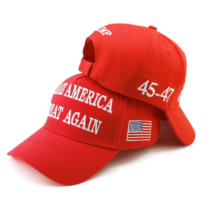 Puoyis MAGA Hat Make America Great Again Hat, 45-47 Trump Hat, Trump 2024 KAG Hat Baseball Cap