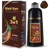 YOURTONE MEIDU Professional Coffee 3-in-1 Hair Dye Shampoo for Ladies - Gentle hair coloring with mild ingredients for covering white hair. A must-have Hair Dye Shampoo for women