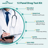 6 Pack Easy@Home 12 Panel Instant Test Kits - #EDOAP-6125B EXP 2024-10-18