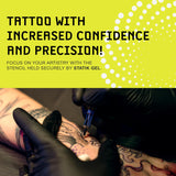 IKONIK Statik Tattoo Stencil Gel - Tattoo Transfer Gel for Tattoo Stencils | No Smear Image Transfer Gel & No Fade Stencil Gel for Tattooing | Easy Apply Photo Transfer Gel for Tattoo Stencil Ink, 6oz