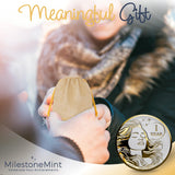 MilestoneMint 1 Year Sobriety Coin Gift Set | Women's Serenity Token AA Chip Medallion with Coin Capsule, Display & Card | Sobriety Gifts for Women in Recovery for Anniversary Month & Year. (Gold)