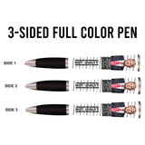 Trump Collectors Set Ballpoint Pen, Black Grip, MAGA Trump 2024 Design, Trump Merchandise Donald Trump Gifts for Men & Women, Make America Great Again Donald Trump Pen - Imprinted In USA (3-Sided Pen)