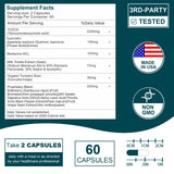 VITACRLLYNMN 2200MG TUDCA Supplements - Bile Salts Supplement Complex for Liver Detox & Cleanse, Gallbladder Cleanse, Digestive Health 60 Capsules