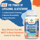 Liposomal Glutathione with Vitamin C - 2400mg, 60 Softgels