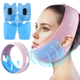 REVIX Wisdom Tooth Ice Pack Wrap with 3D Sewing Design Face Ice Pack for Jaw Pain Relief, TMJ, Oral Surgery, Teeth Removal & Dental Implants, Super Snug Fit with 4 Hot Cold Packs Reusable, Pink