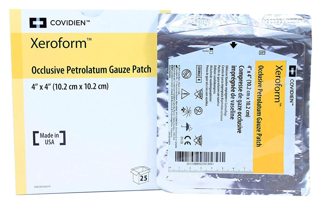 Xeroform Petrolatum Dressing Patch - 4 X 4 Inches, 25 ea (1 Pack)