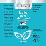 LACTIC Acid 90% Skin Chemical Peel- Alpha Hydroxy (AHA) For Acne, Skin Brightening, Wrinkles, Dry Skin, Age Spots, Uneven Skin Tone, Melasma & More (from Skin Beauty Solutions) - 15ml RollOn