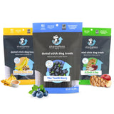 Shameless Pets Dental Treats for Dogs, Variety (3-Pack) - Healthy Dental Sticks for Teeth Cleaning & Fresh Breath - Dog Bones Dental Chews Free from Grain, Corn & Soy