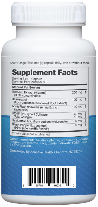 Advanced Joint Support Supplement 30 Capsules - Featuring UC•II Collagen, Turmeric to Support Joint Health, 30 Capsules(Pack of 1)